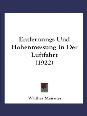 cover image of Entfernungs- und Höhenmessung in der Luftfahrt
